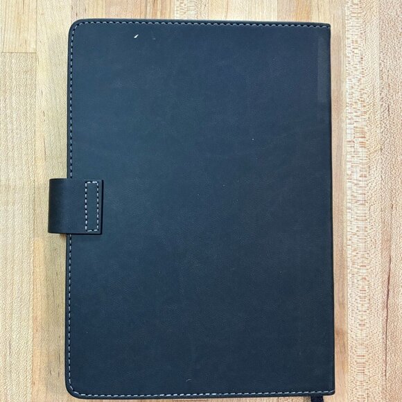Deluxe Journal Diary Notebook Black Faux Leather 160 Lined Pages 5.75"W X 8.25"H - Picture 4 of 4
